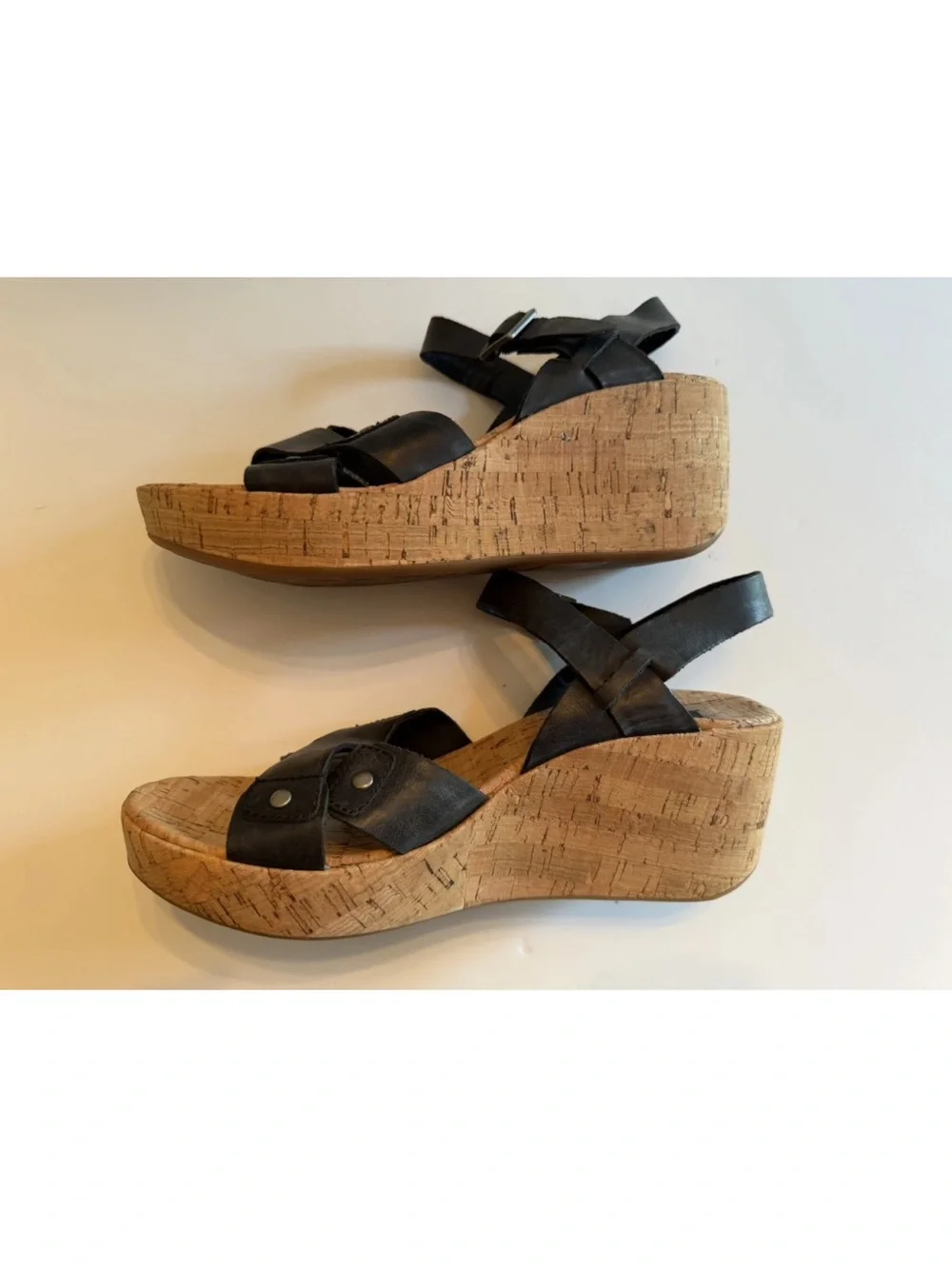 Kork-Ease Women's Denica II Wedge Heeled Sandal In Black Size 8